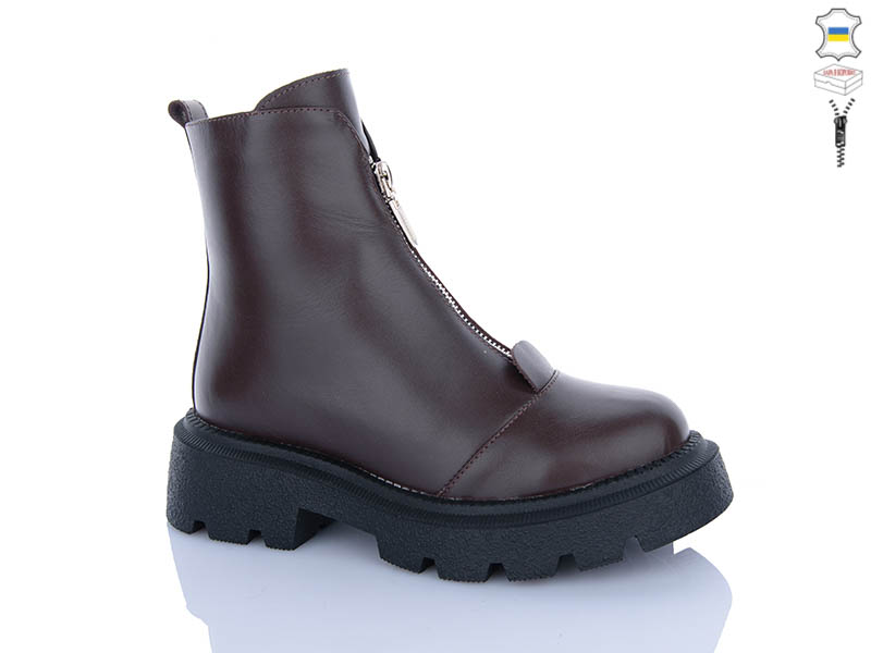 Ботинки Garti (36-40) 307 коричневий шк байка (деми)
