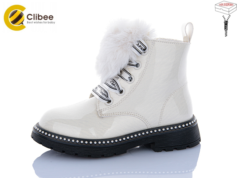 Ботинки Clibee-Apawwa (25-30) NQ737 white (деми)