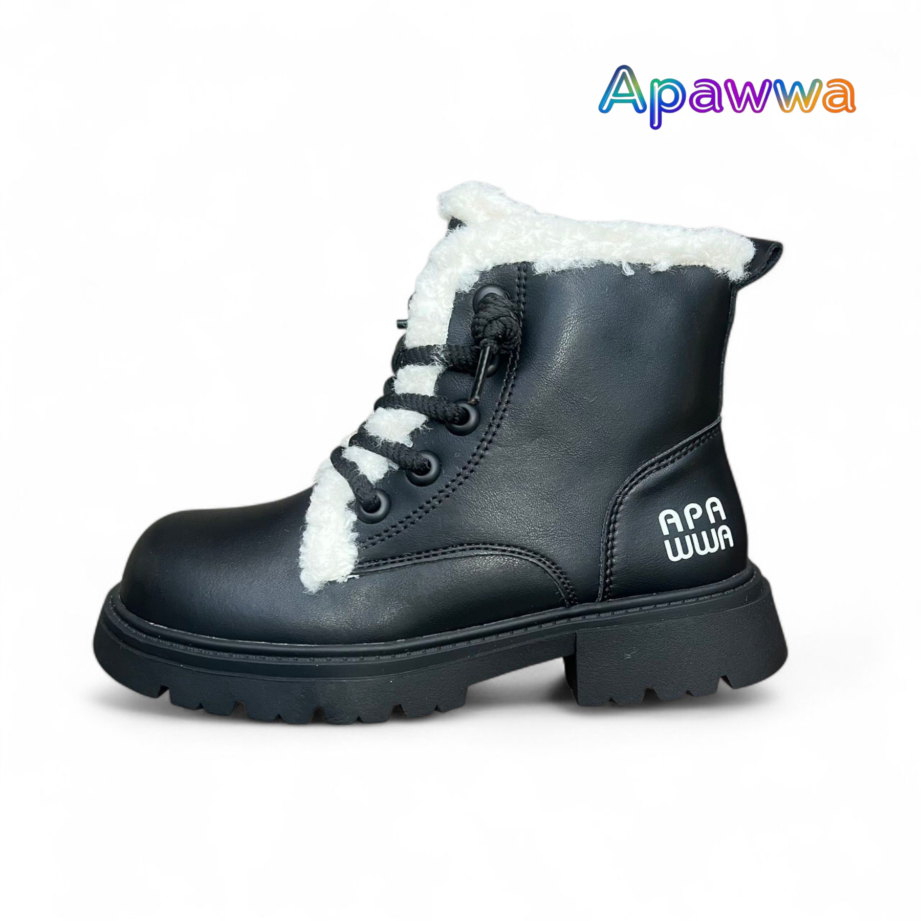 Ботинки DvaClibee (26-31) Apa-N5046P-1 black (зима)