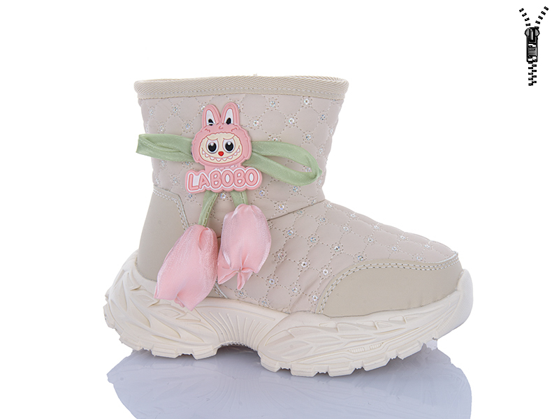 Ботинки Леопард (26-30) B8083 beige (зима)