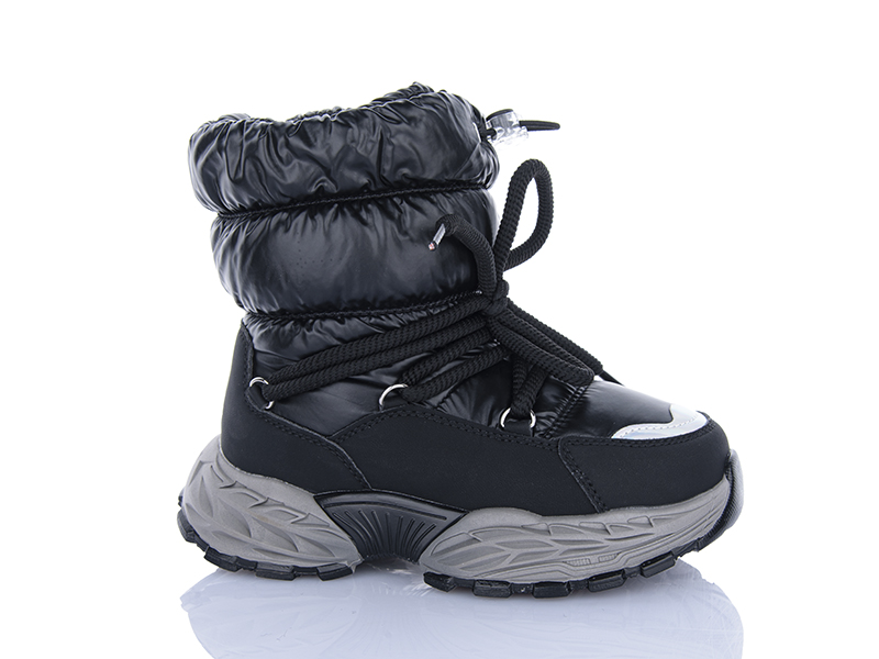 Дутики Леопард (31-36) C10 black (зима)