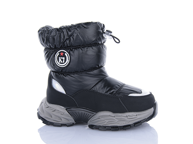 Дутики Леопард (31-36) C11 black (зима)