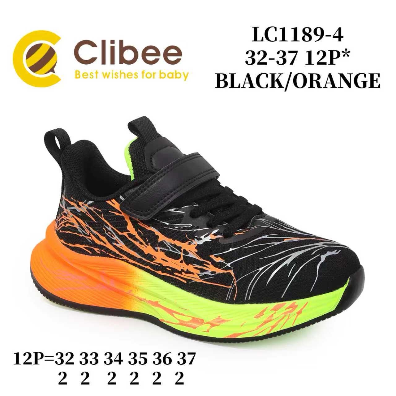 Кроссовки DvaClibee (32-37) Avv-LC1189-4 black-orange (деми)