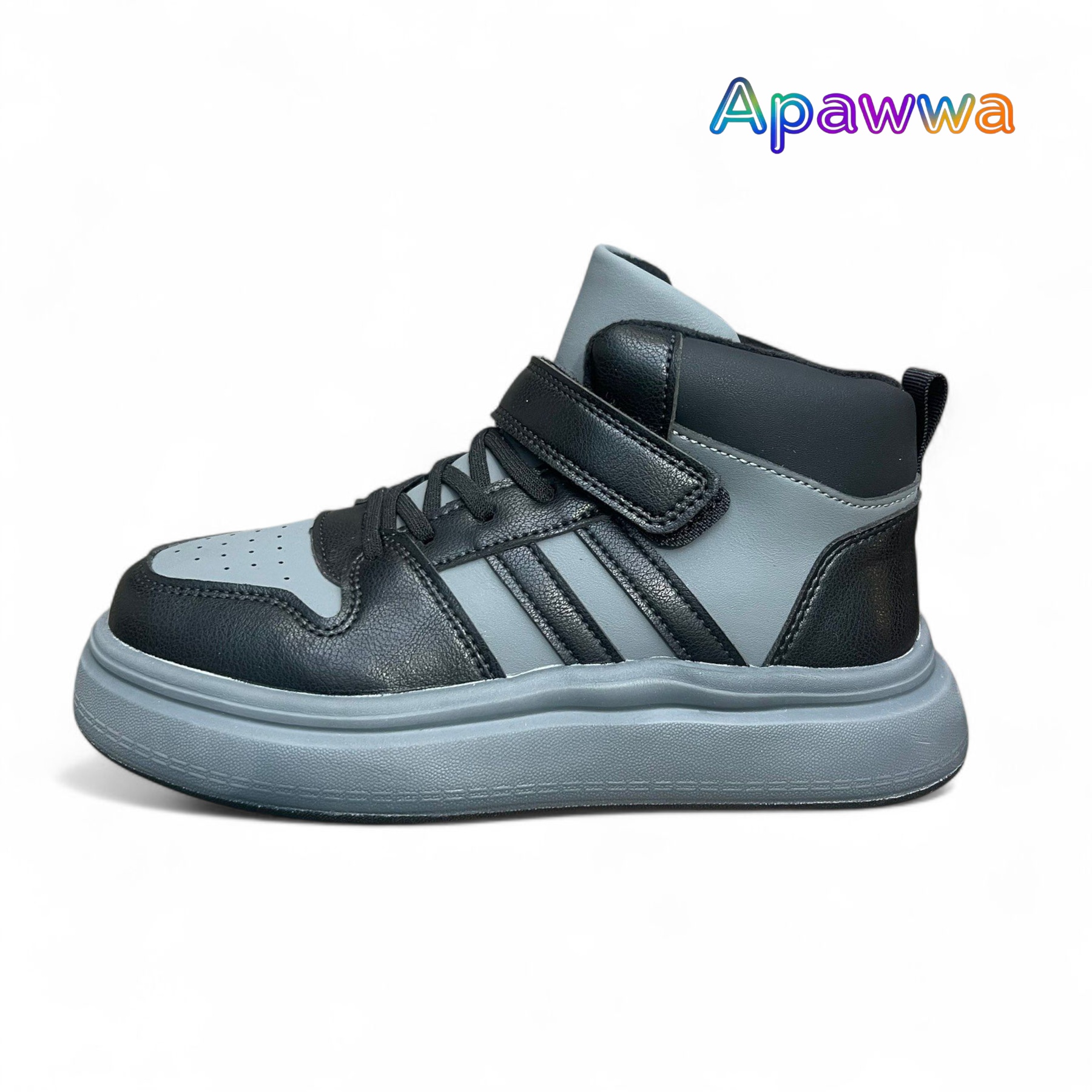 Ботинки DvaClibee (33-38) MBA-T6539P-1 black-grey (деми)