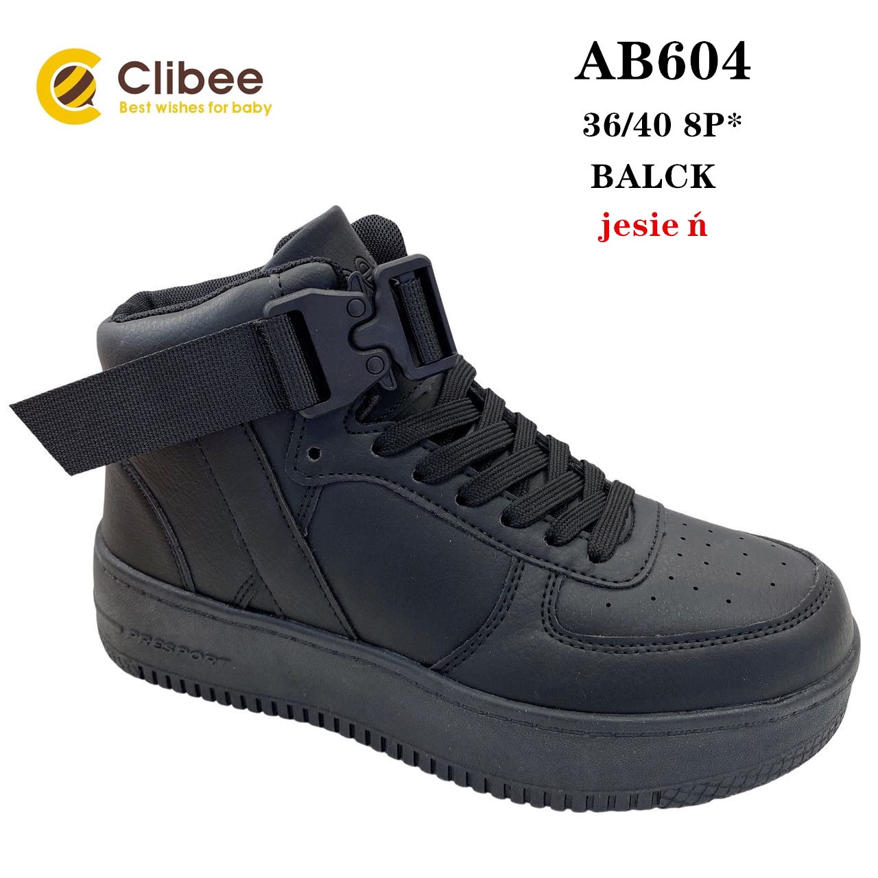 Ботинки DvaClibee (36-40) Apa-AB604 black (деми)
