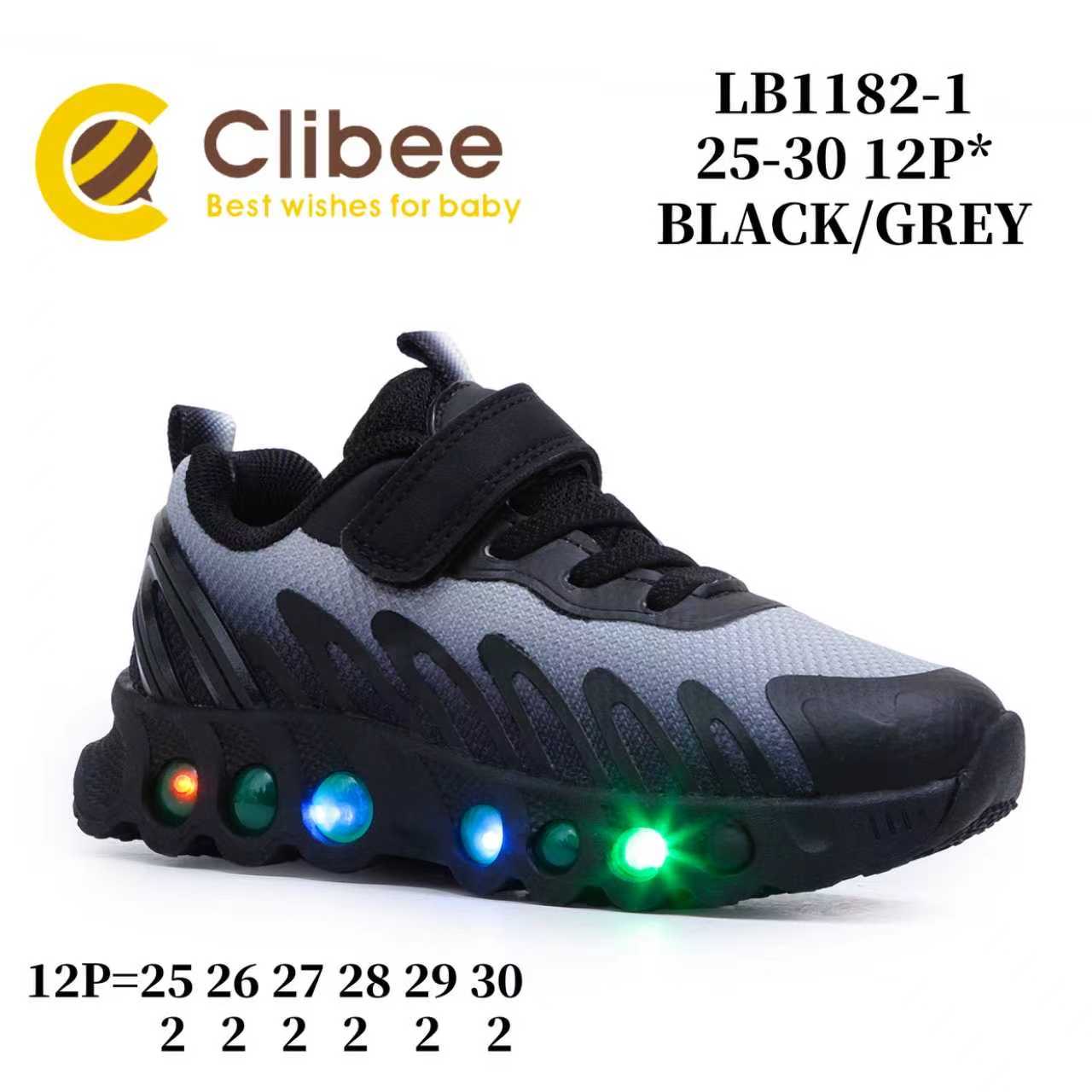 Кроссовки DvaClibee (25-30) Mc-LB1182-1 black-grey (деми)