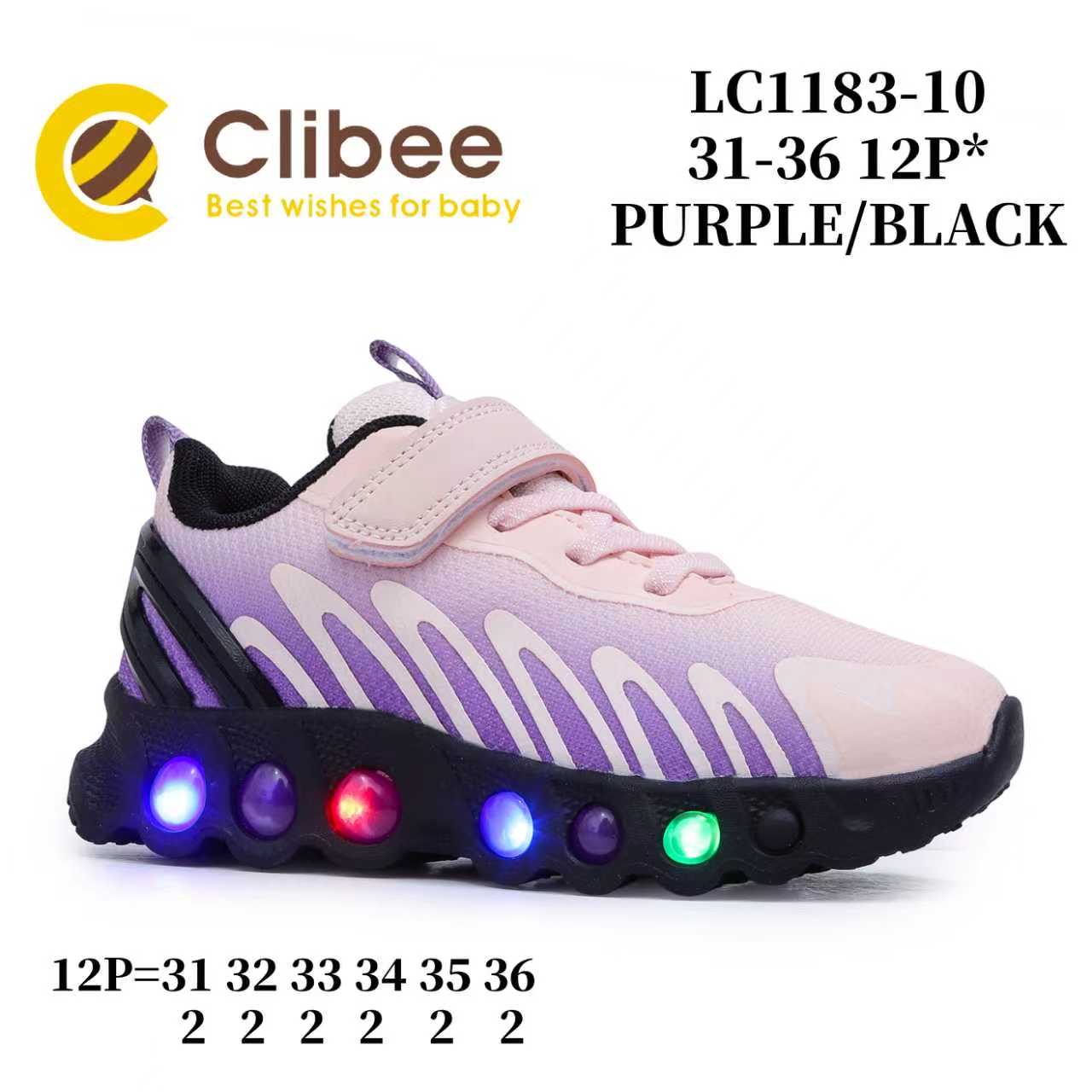 Кроссовки DvaClibee (31-36) MC-LC1183-10 purple-black (деми)