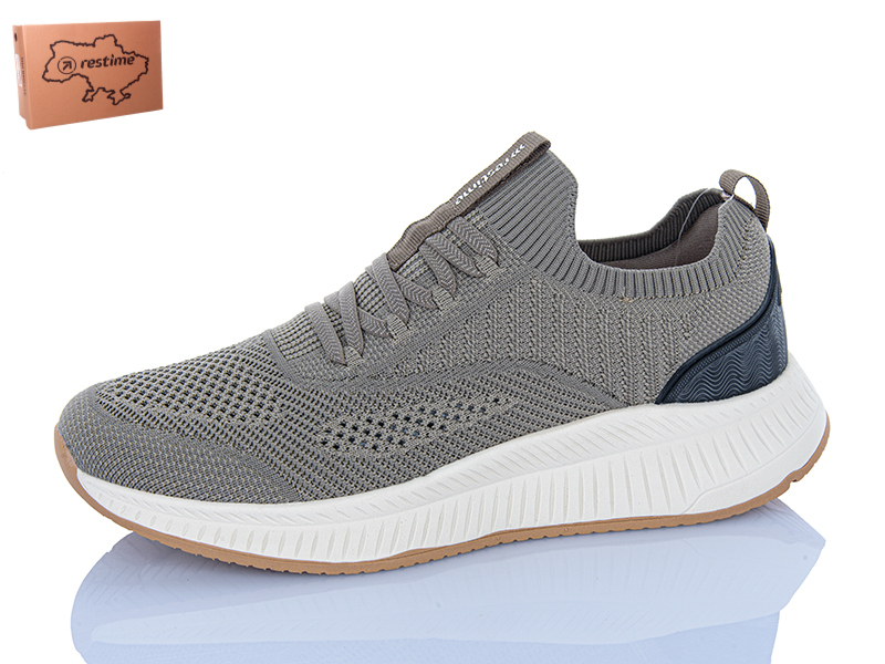 Кроссовки Restime (41-46) OML26754 khaki (лето)