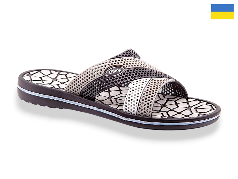 Шлепанцы Rai shoes (41-46) M203 сірий (лето)