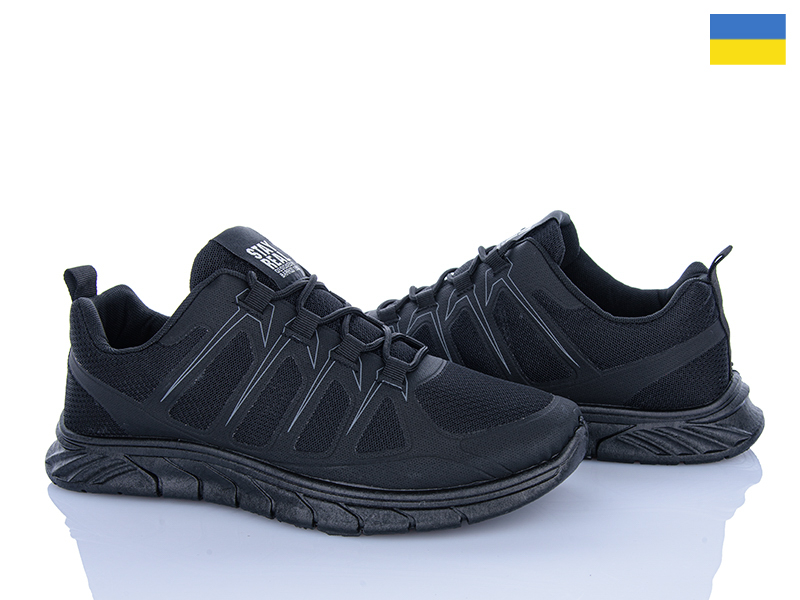 Кроссовки Vladimir (41-45) Крок K251 чорний (лето)