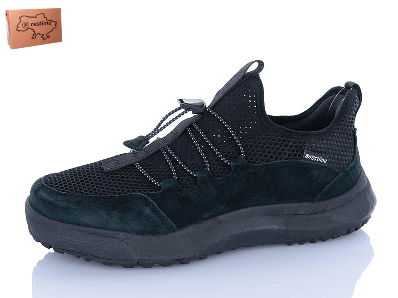 Кроссовки Restime (41-45) KML26803 black (лето)