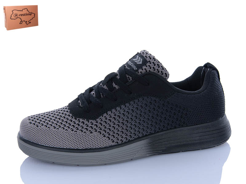 Кроссовки Restime (41-45) LML26800 black (лето)