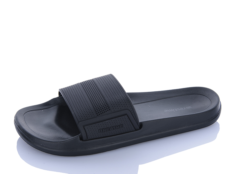Шлепанцы Restime (36-41) TWL26962 black (лето)
