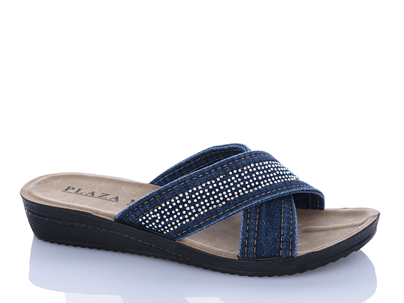 Шлепанцы Sali One (40-43) 711 синій батал (лето)