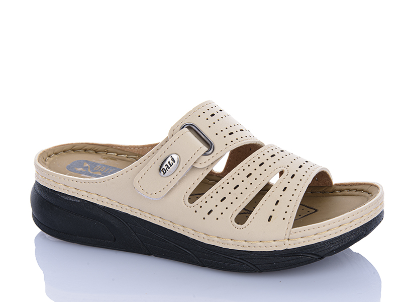 Шлепанцы Sali One (36-41) 811 бежевий (лето)