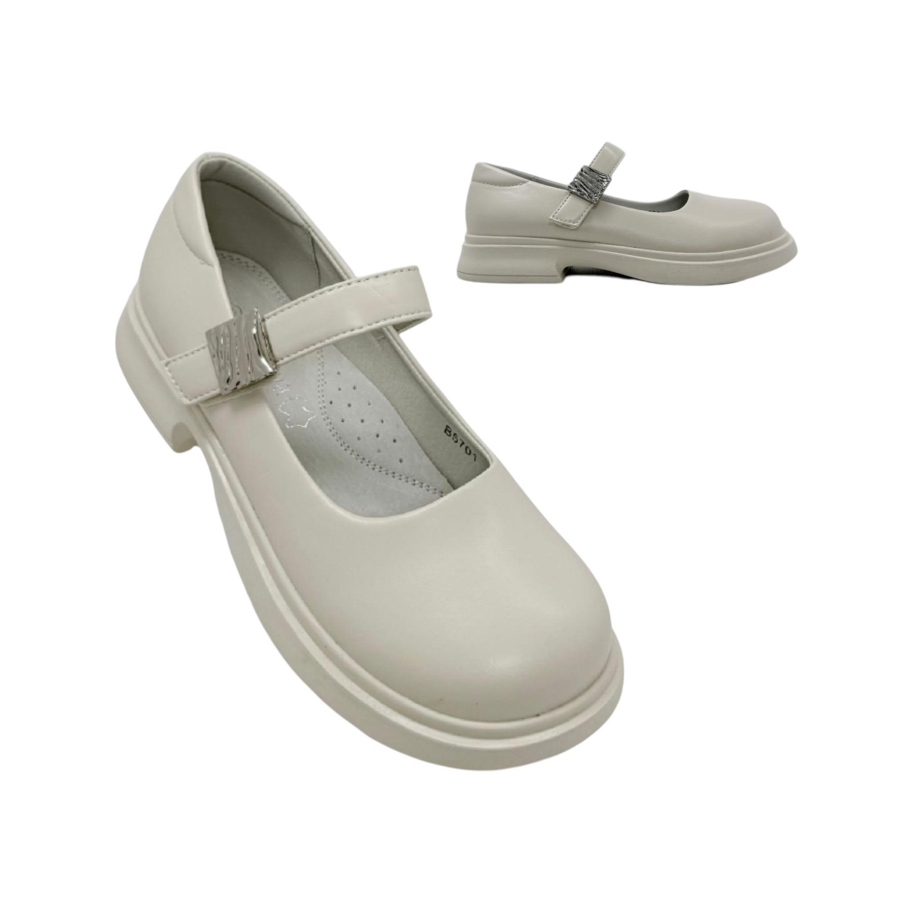 Туфли DvaClibee (32-37) Ap-B5701P beige (деми)