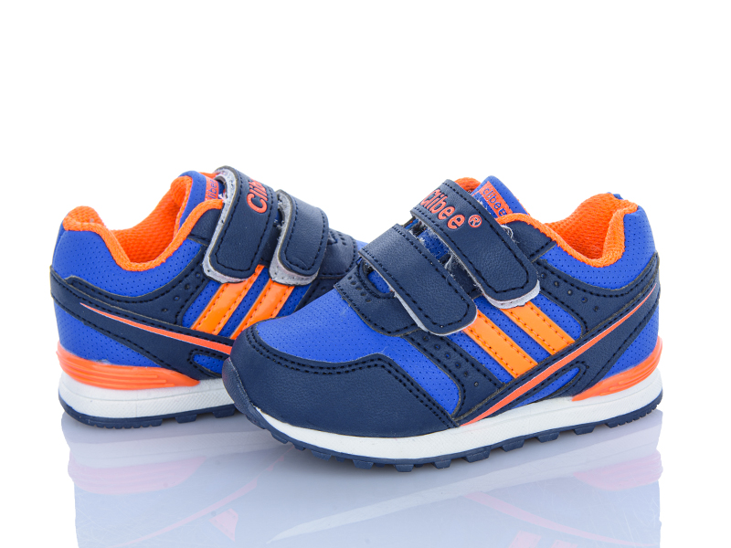 Кроссовки Apawwa (21-26) F632 d.blue-orange (деми)