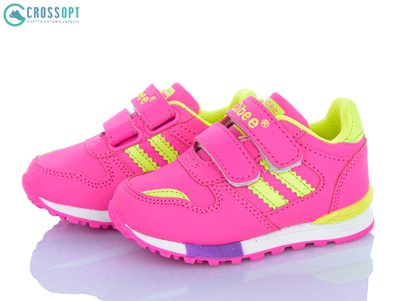 Кроссовки CrossOpt (21-26) F627 peach-l.yellow (деми)