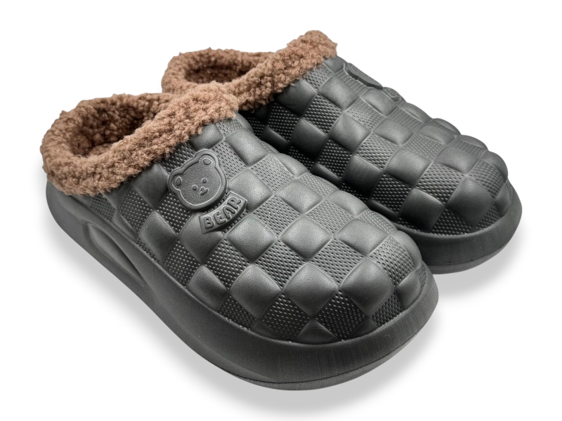 Сабо Rai shoes (36-41) 604 т.сірий (зима)