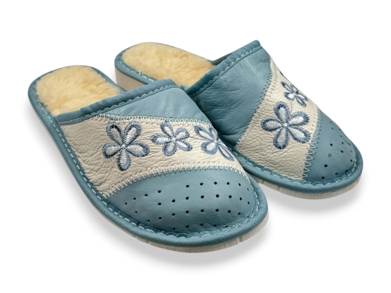 Тапочки Rai shoes (36-41) Капці 2 жін.бірюзовий (зима)