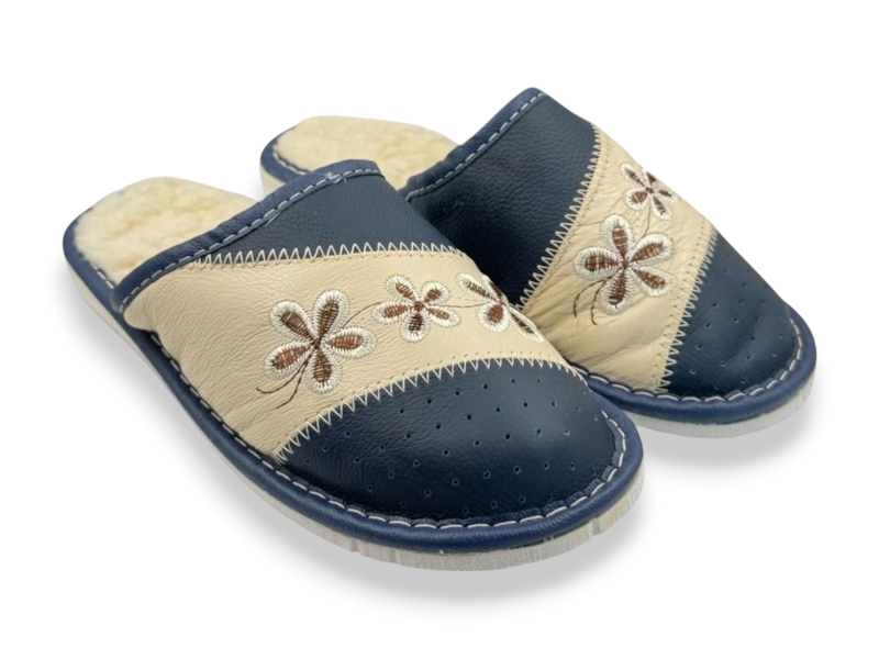 Тапочки Rai shoes (36-41) Капці 2 жін.синій (зима)