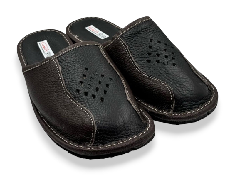 Тапочки Rai shoes (41-45) Капці 2 чол.т.кор-чорний (деми)