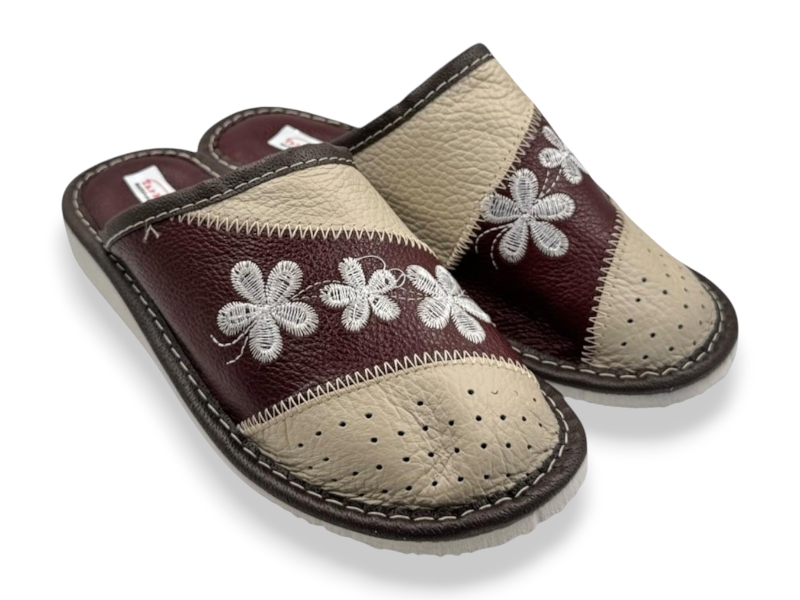 Тапочки Rai shoes (36-41) Капці 5 жін.бордо (деми)