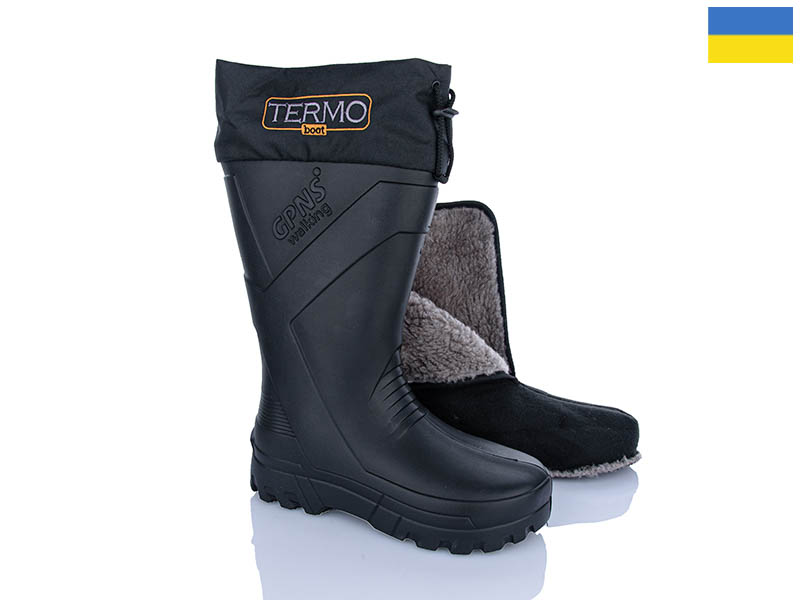 Сапоги DeMur (41-45) 135-1 чорний/термо (зима)