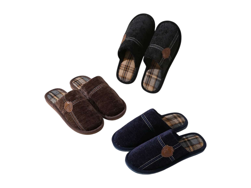 Тапочки Rai shoes (41-46) D370 mix (зима)