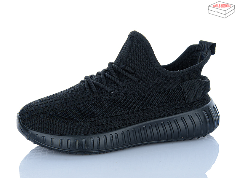 Кроссовки ABA (36-41) KB015-1 all black (лето)