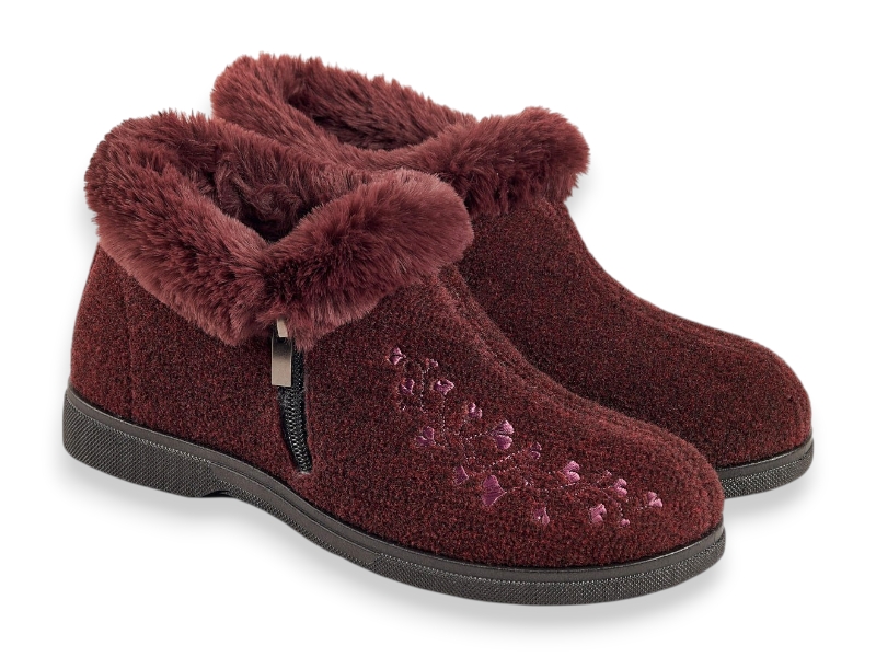 Ботинки Rai shoes (37-41) T2202 бордовий (зима)