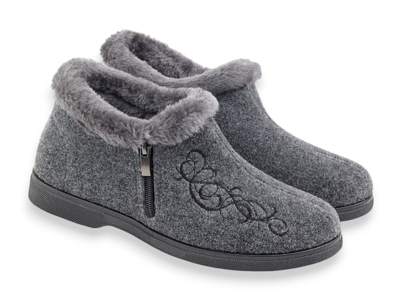 Ботинки Rai shoes (37-41) 2203 сірий (зима)