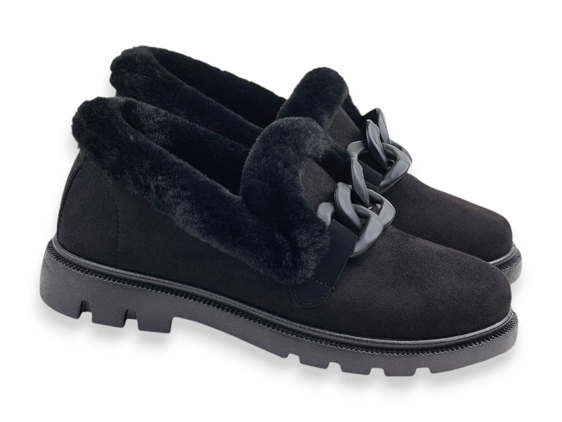 Туфли Rai shoes (37-41) TJ103-1 чорний (зима)