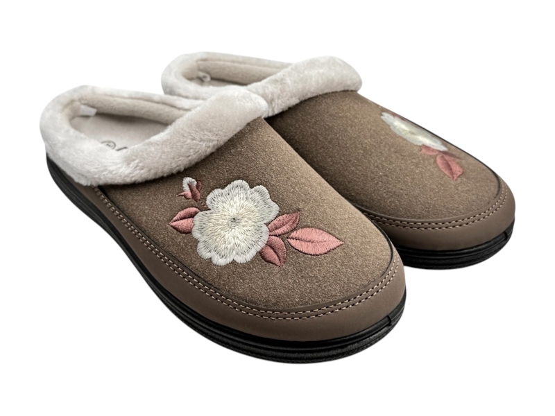 Тапочки Rai shoes (37-41) T01 кавовий (зима)