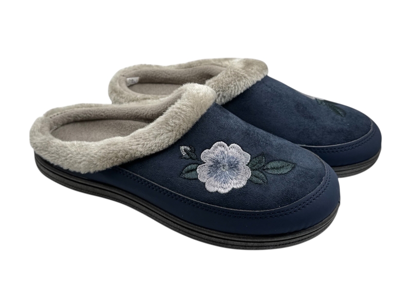Тапочки Rai shoes (37-41) T01 синій (зима)