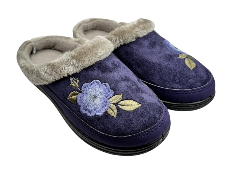 Тапочки Rai shoes (37-41) T01 слива (зима)