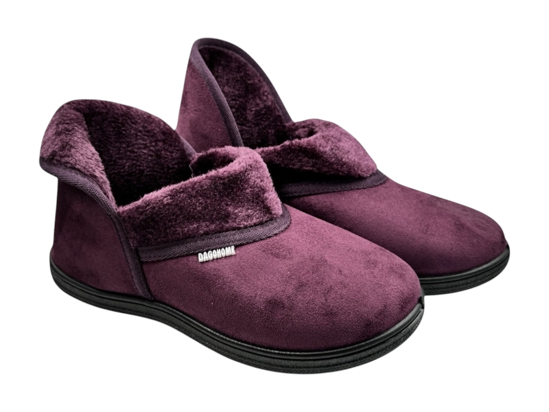 Тапочки Rai shoes (37-41) T04 фіолетовий (зима)