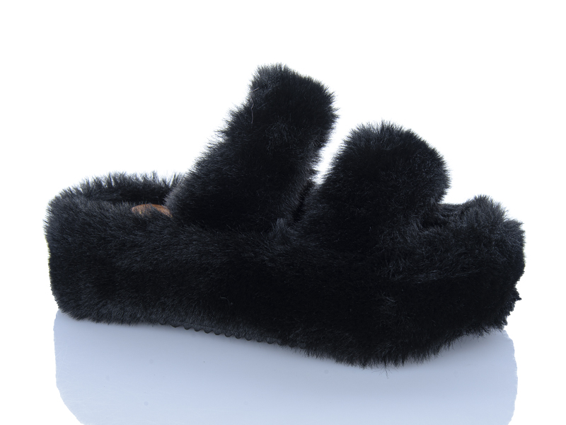 Тапочки JIBUKANG (36-40) CA08 black (зима)