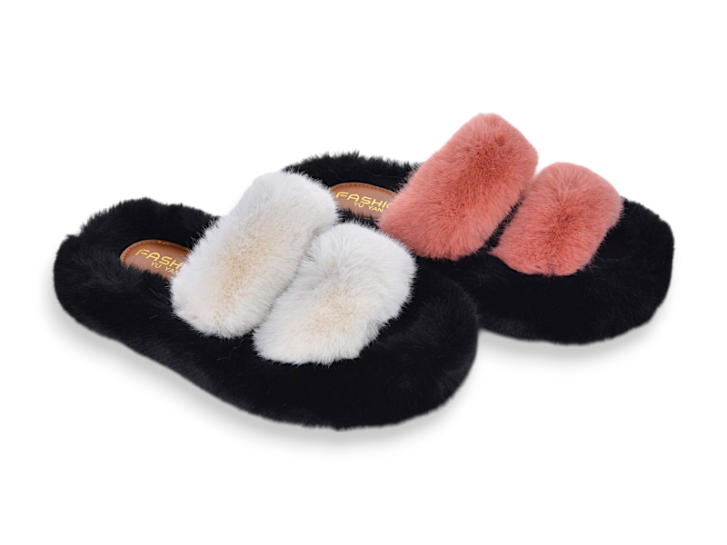 Тапочки JIBUKANG (36-41) CA323-018 pin-wh.mix (зима)