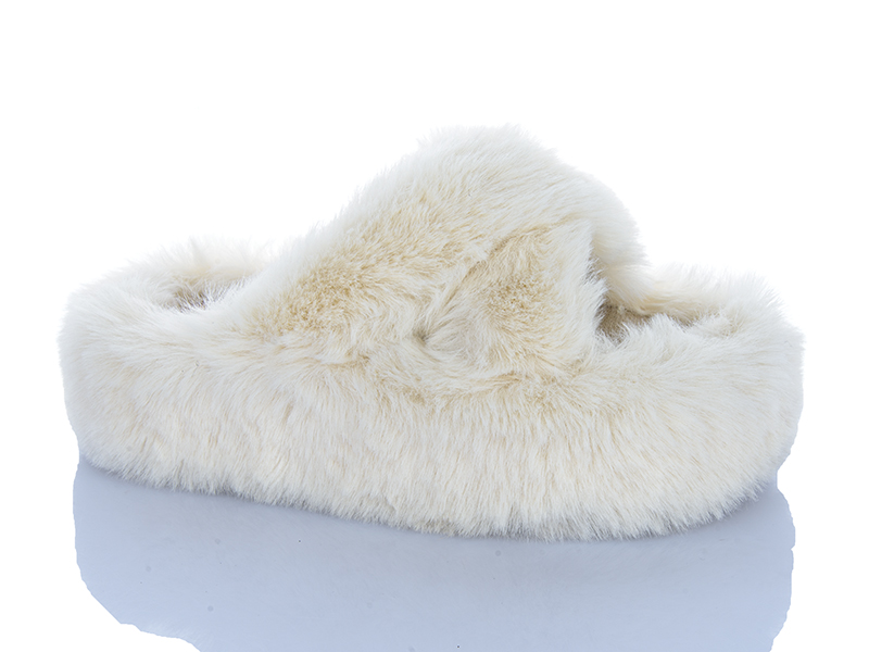 Тапочки JIBUKANG (36-40) PV009 white (зима)