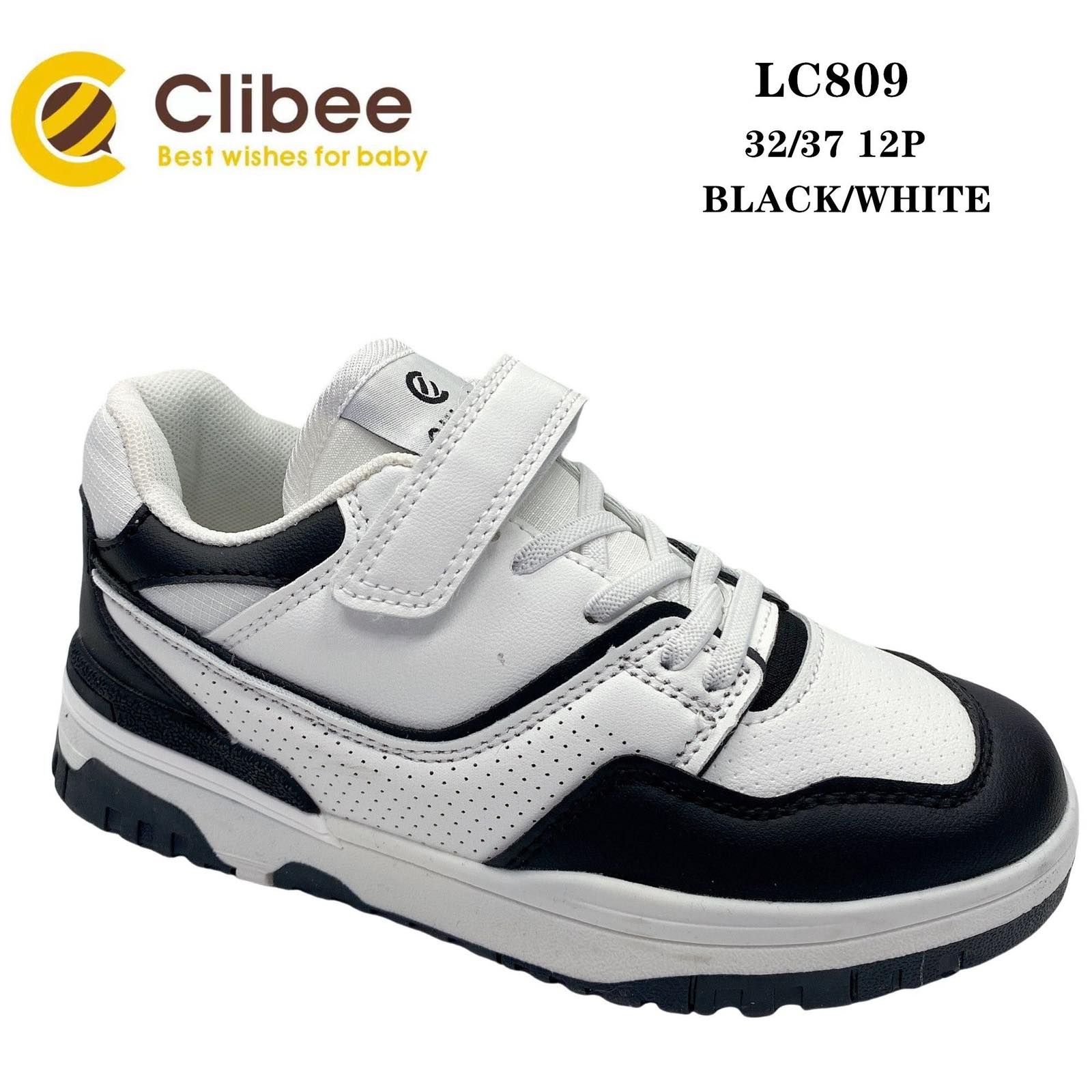 Кроссовки DvaClibee (32-37) Ap-LC809 black-white (деми)