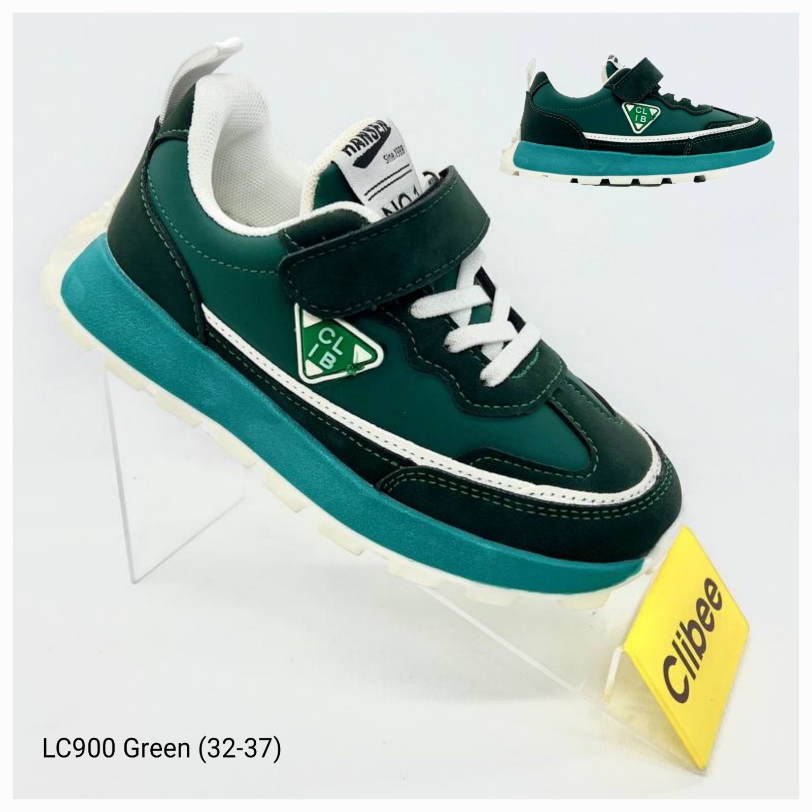 Кроссовки DvaClibee (32-37) Ap-LC900 green (деми)