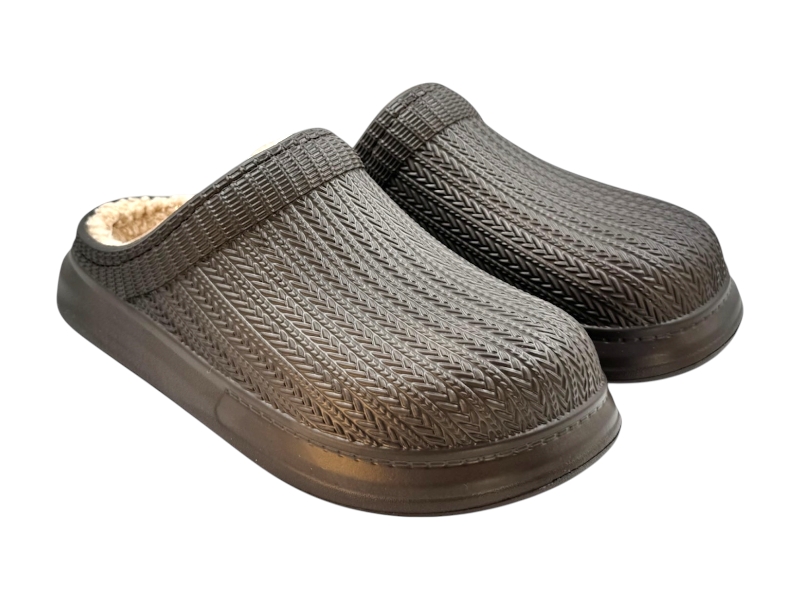 Сабо Rai shoes (37-41) 7003 шоколад (зима)
