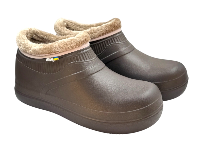 Галоши Rai shoes (37-41) 7004 шоколад (зима)