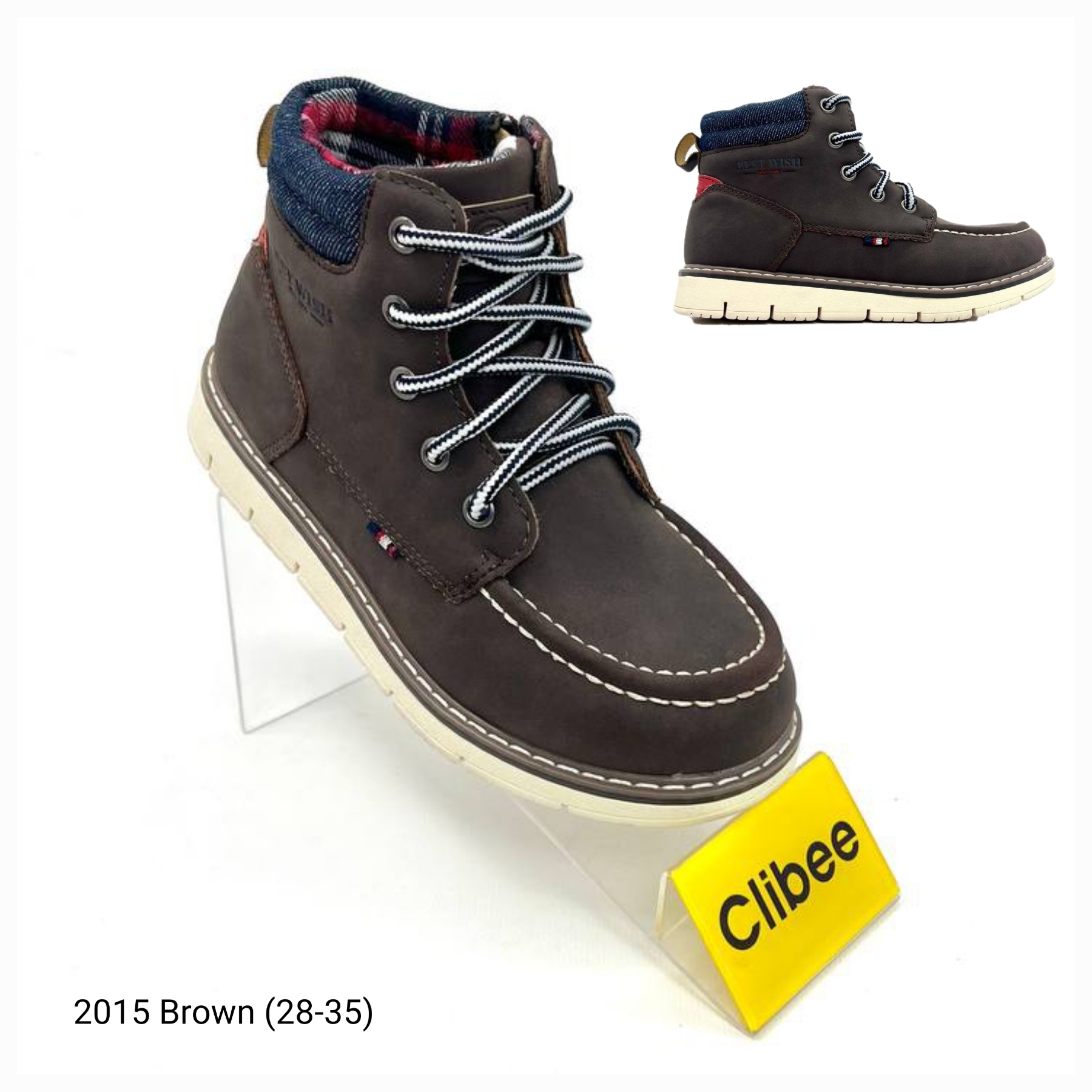 Ботинки DvaClibee (28-35) Ap-2015 brown (деми)