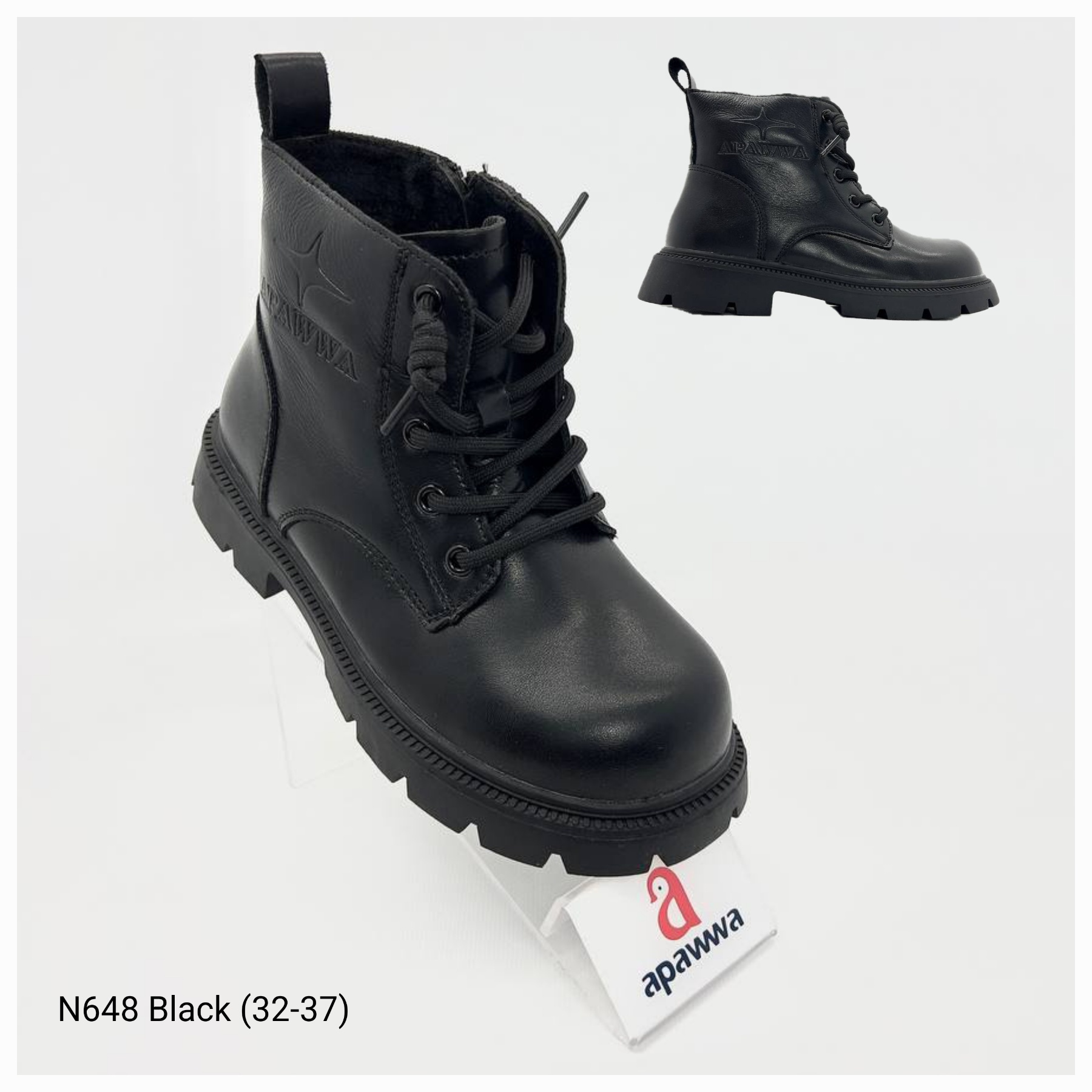Ботинки DvaClibee (32-37) Ap-N648 black (деми)