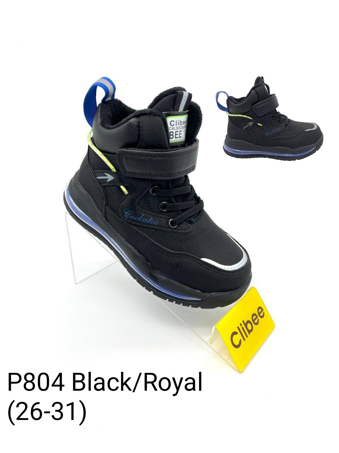 Ботинки DvaClibee (26-31) Ap-P804 black-royal (деми)