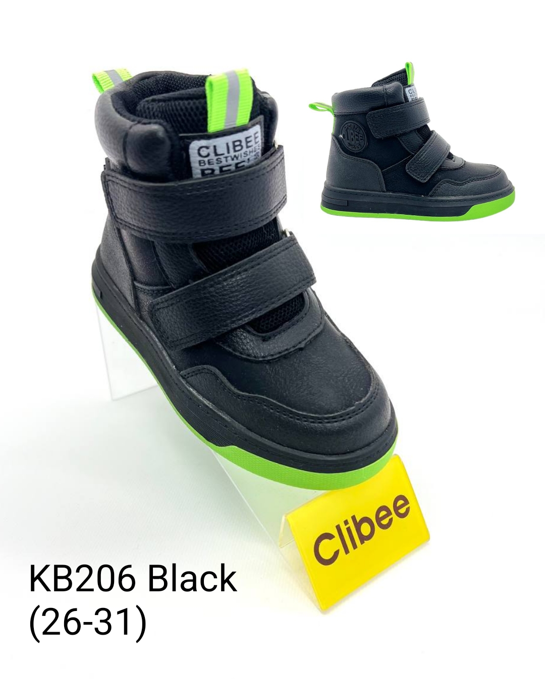 Ботинки DvaClibee (26-31) Ap-KB206 black (деми)