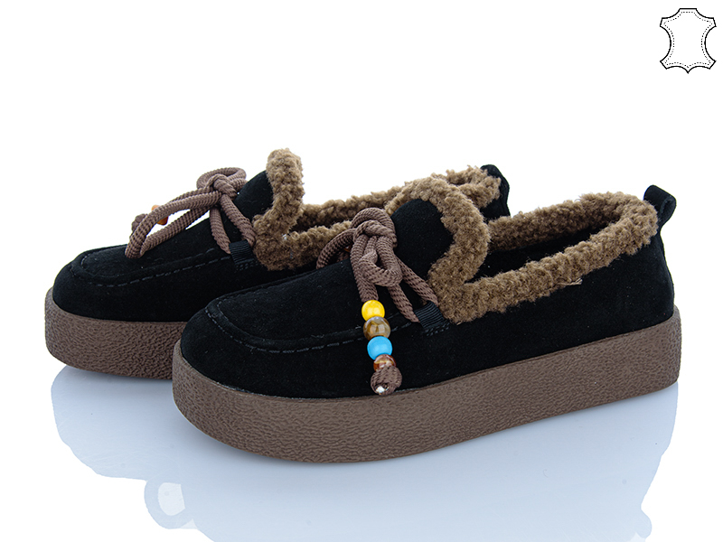 Туфли ITTS (36-41) L01 black-brown (зима)