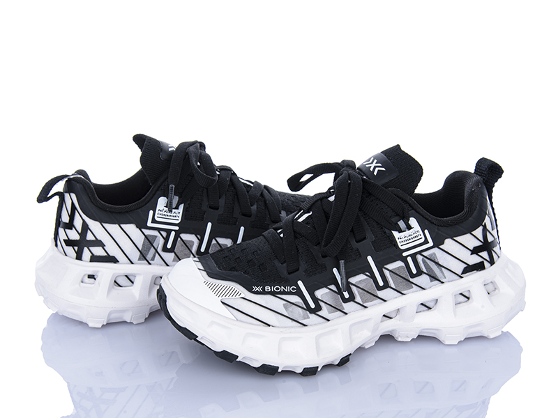 Кроссовки Clibee (32-37) A6096 black-white (лето)